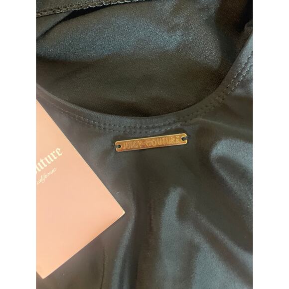 JUICY COUTURE One Piece High Neck Swimsuit with Grommets in Black NWT Size M - Picture 6 of 6